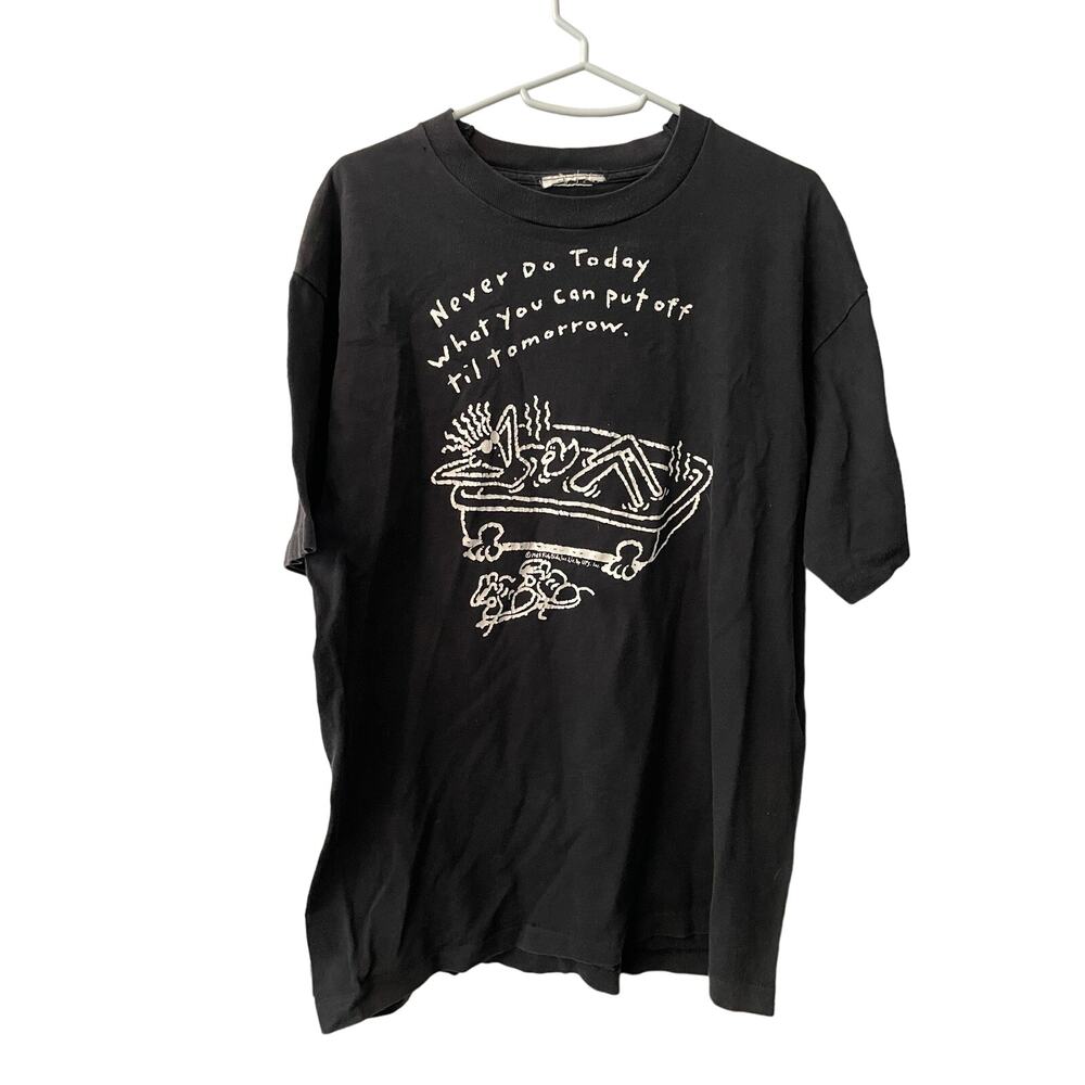 Vintage 1985 lazy Fido Dido T-Shirt single stitch - Men's M to Large, no tag